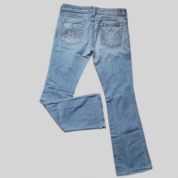 7 For All Mankind Bootcut Denim Jeans Size 30 Blue - Picture 2 of 15